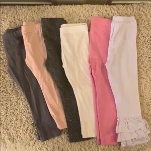 6 pair Toddler Girls leggings size 3t